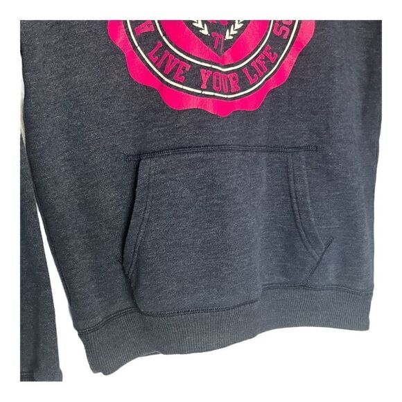 AMERICAN Eagle Outfitters hoodie drawstrings navy blue hot pink logo size XS - Picture 6 of 15